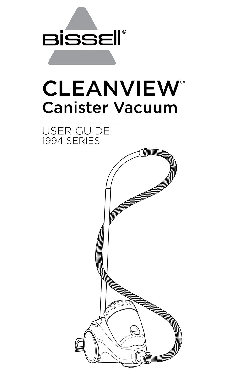 BISSELL CLEANVIEW 1994 SERIES VACUUM CLEANER USER MANUAL ManualsLib
