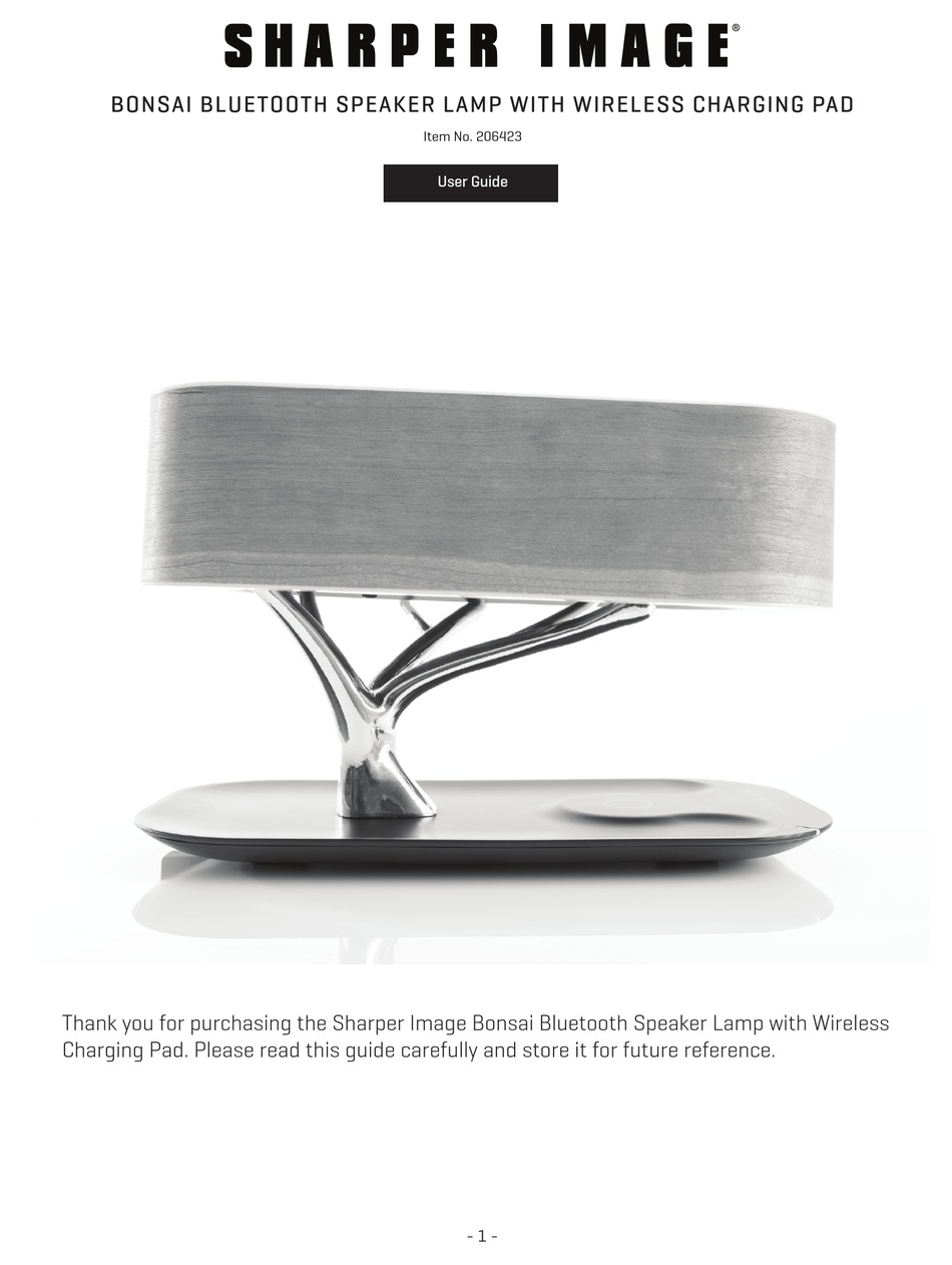 Bonsai bluetooth speaker lamp store with wireless charging pad