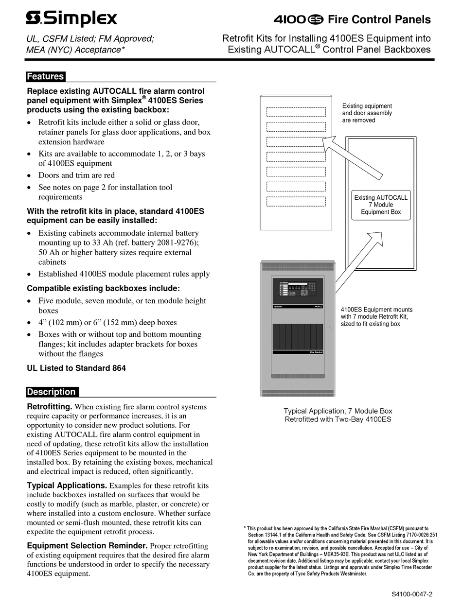 SIMPLEX AUTOCALL 41009930 ENCLOSURE MANUAL ManualsLib