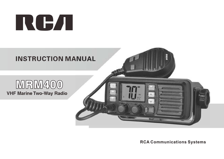 RCA MRM400 MARINE RADIO INSTRUCTION MANUAL ManualsLib