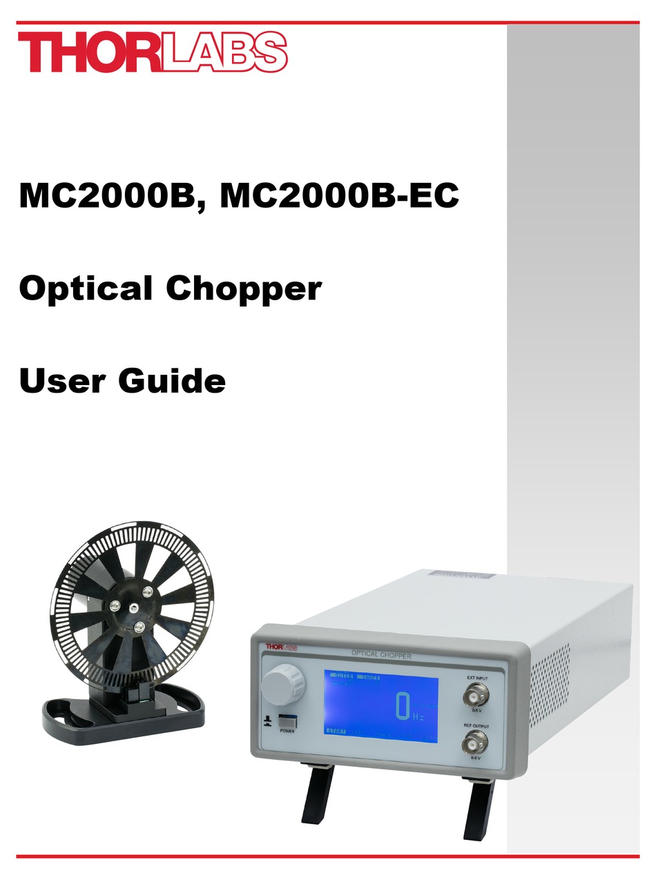 THORLABS MC2000B-EC FOOD PROCESSOR USER MANUAL | ManuaLib