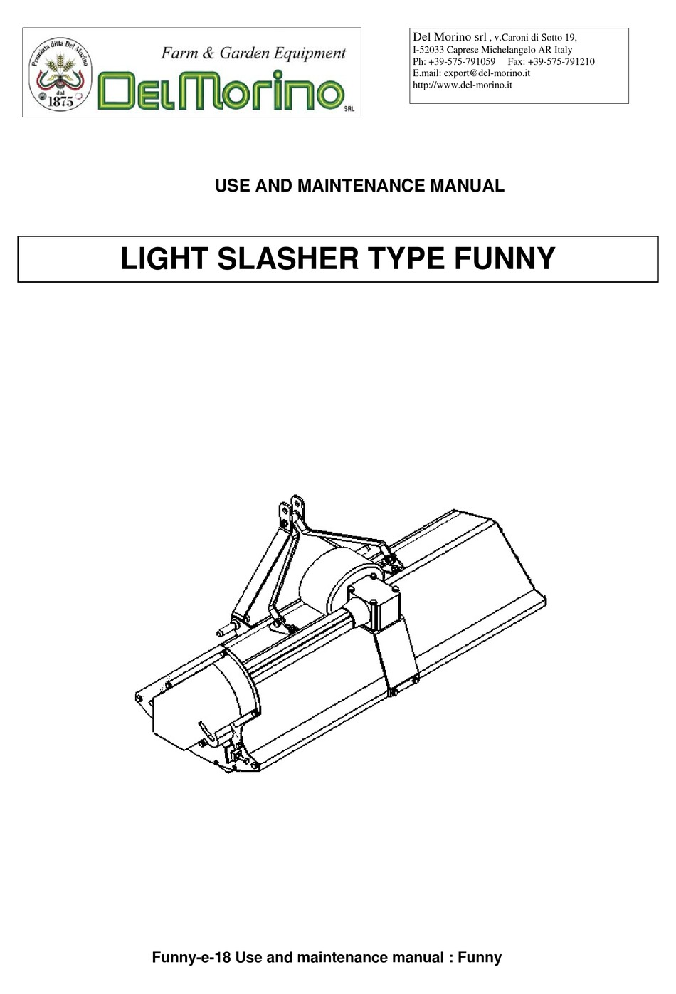 DEL MORINO FUNNY USE AND MAINTENANCE MANUAL Pdf Download ManualsLib