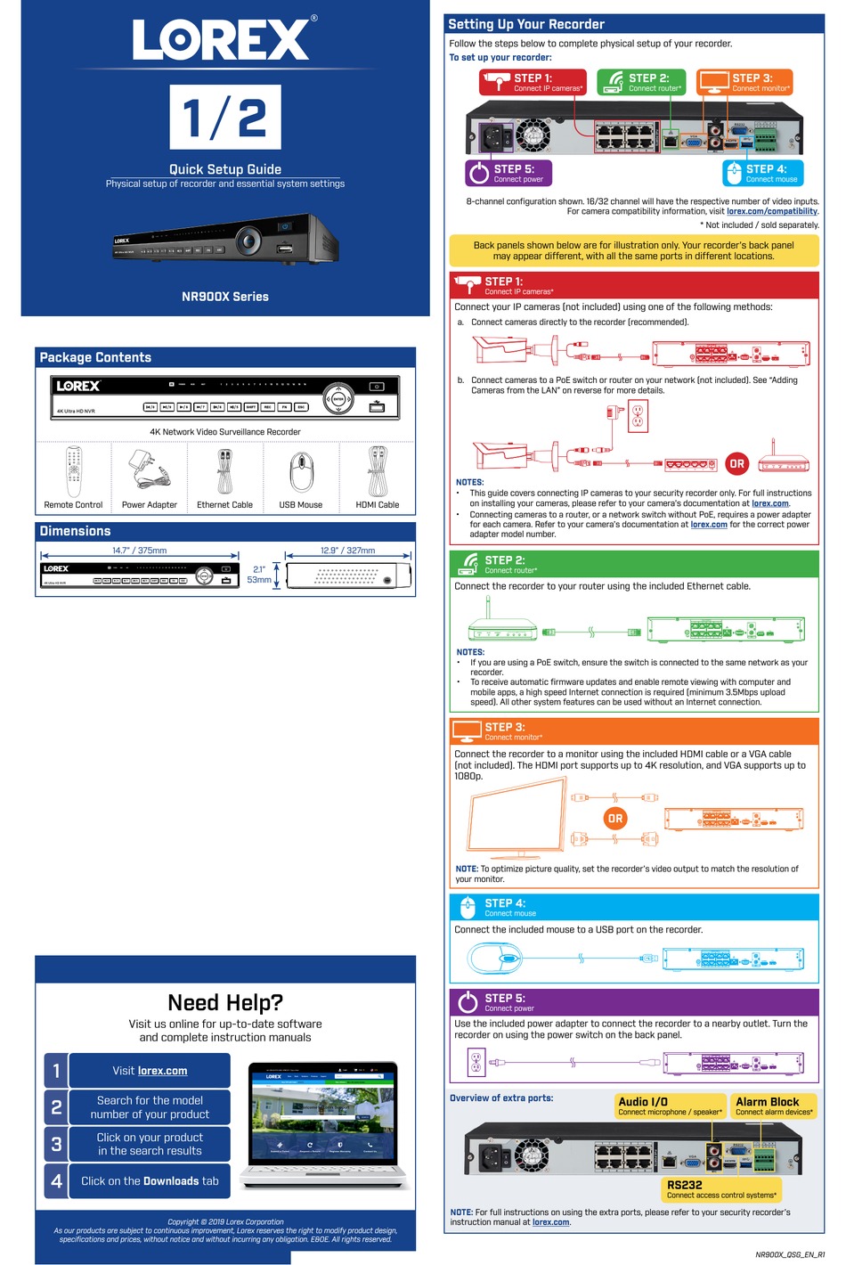 Lorex dv900 hot sale setup