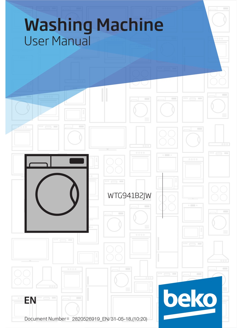 BEKO WTG941B2JW WASHER USER MANUAL ManualsLib   Beko Wtg941b2jw 