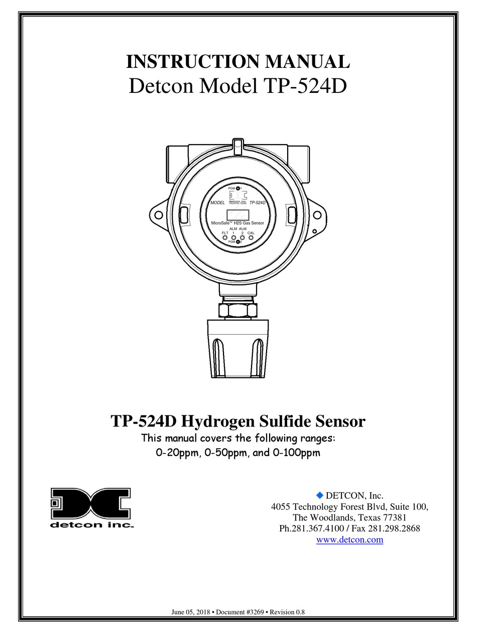 Detcon Tp 524d Instruction Manual Pdf Download Manualslib