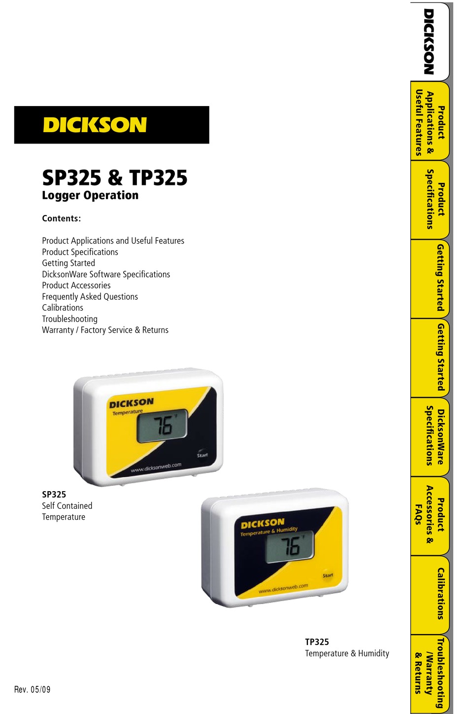DICKSON TP325 DATA LOGGER OPERATING INSTRUCTIONS MANUAL ManualsLib