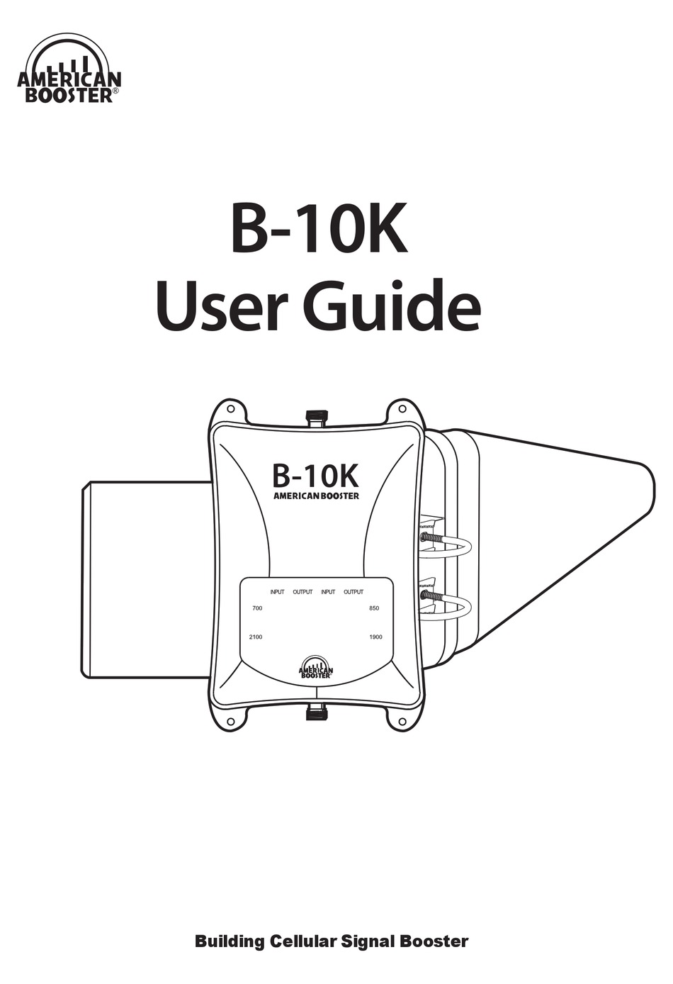 AMERICAN BOOSTER B-10K EXTENDER USER MANUAL | ManualsLib