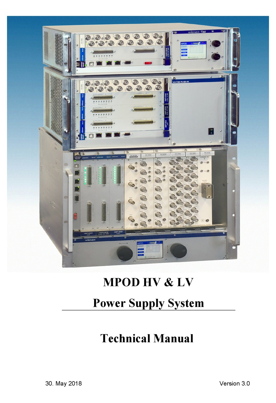 WIENER MPOD HV POWER SUPPLY TECHNICAL MANUAL | ManualsLib