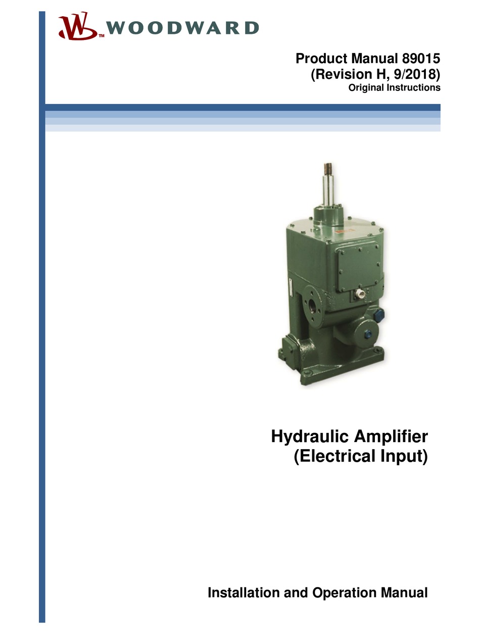 WOODWARD EG3P AMPLIFIER INSTALLATION AND OPERATION MANUAL ManualsLib