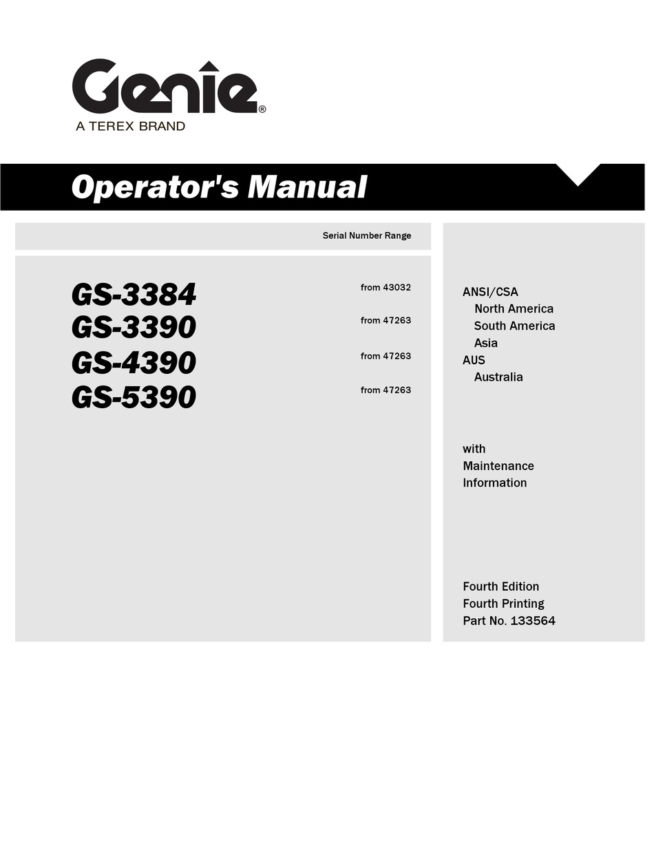 Manuals articles. Genie z80/60 технические характеристики. Genie z40/25. D B J Series manual.