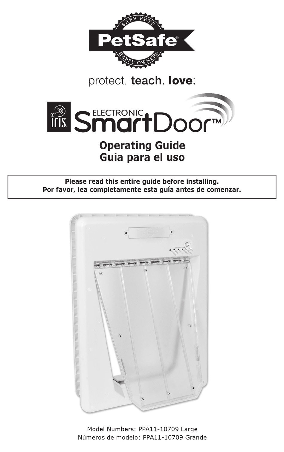 PETSAFE IRIS ELECTRONIC SMARTDOOR PPA1110709 LARGE OPERATING MANUAL