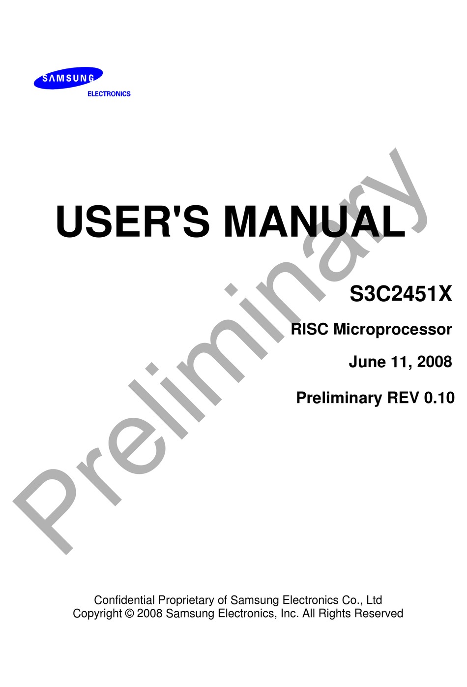 SAMSUNG S3C2451X USER MANUAL Pdf Download | ManualsLib
