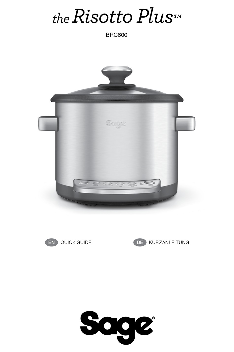 SAGE THE RISOTTO PLUS BRC600 QUICK MANUAL Pdf Download ManualsLib