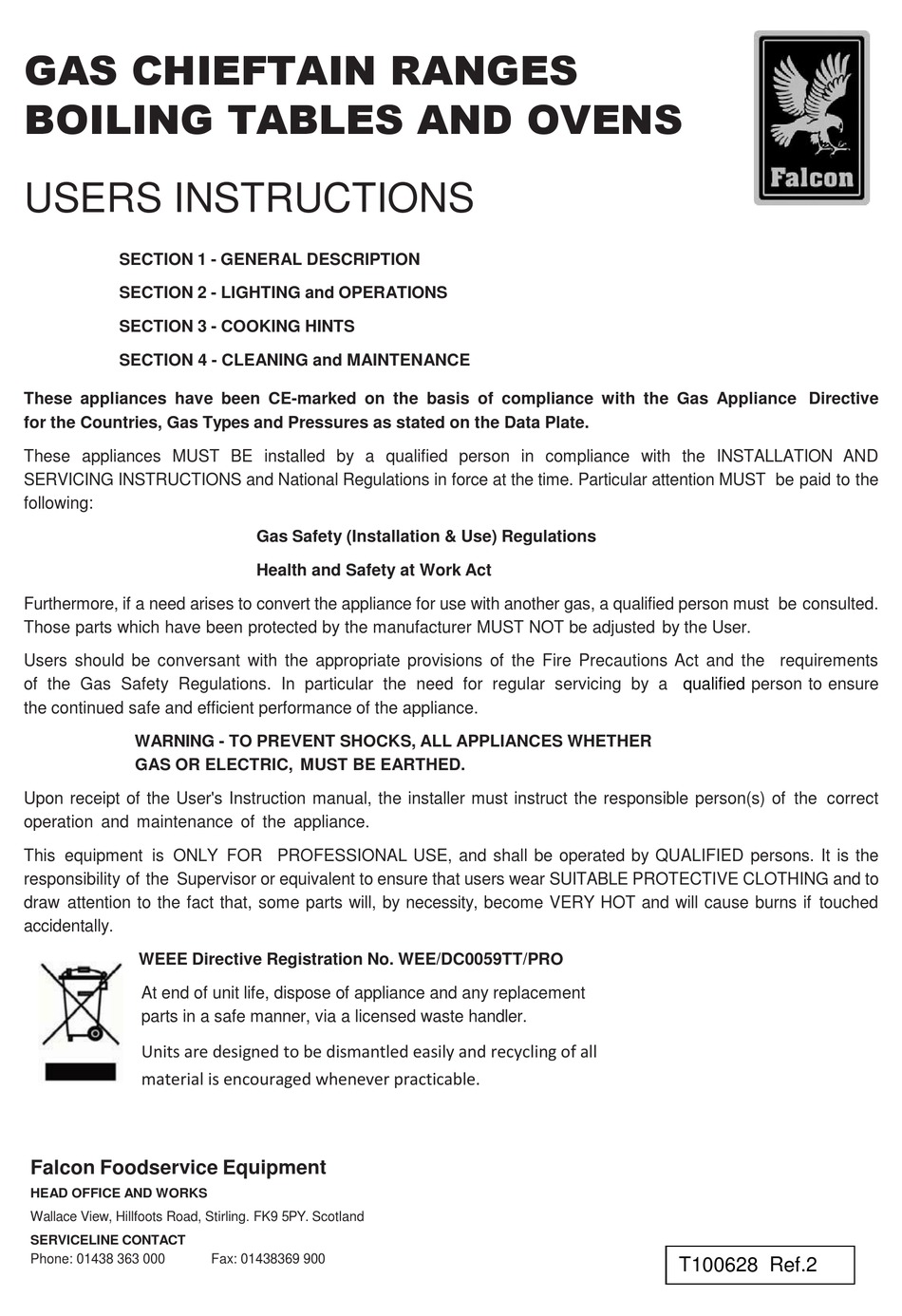 FALCON G1006X OVEN USER INSTRUCTIONS ManualsLib