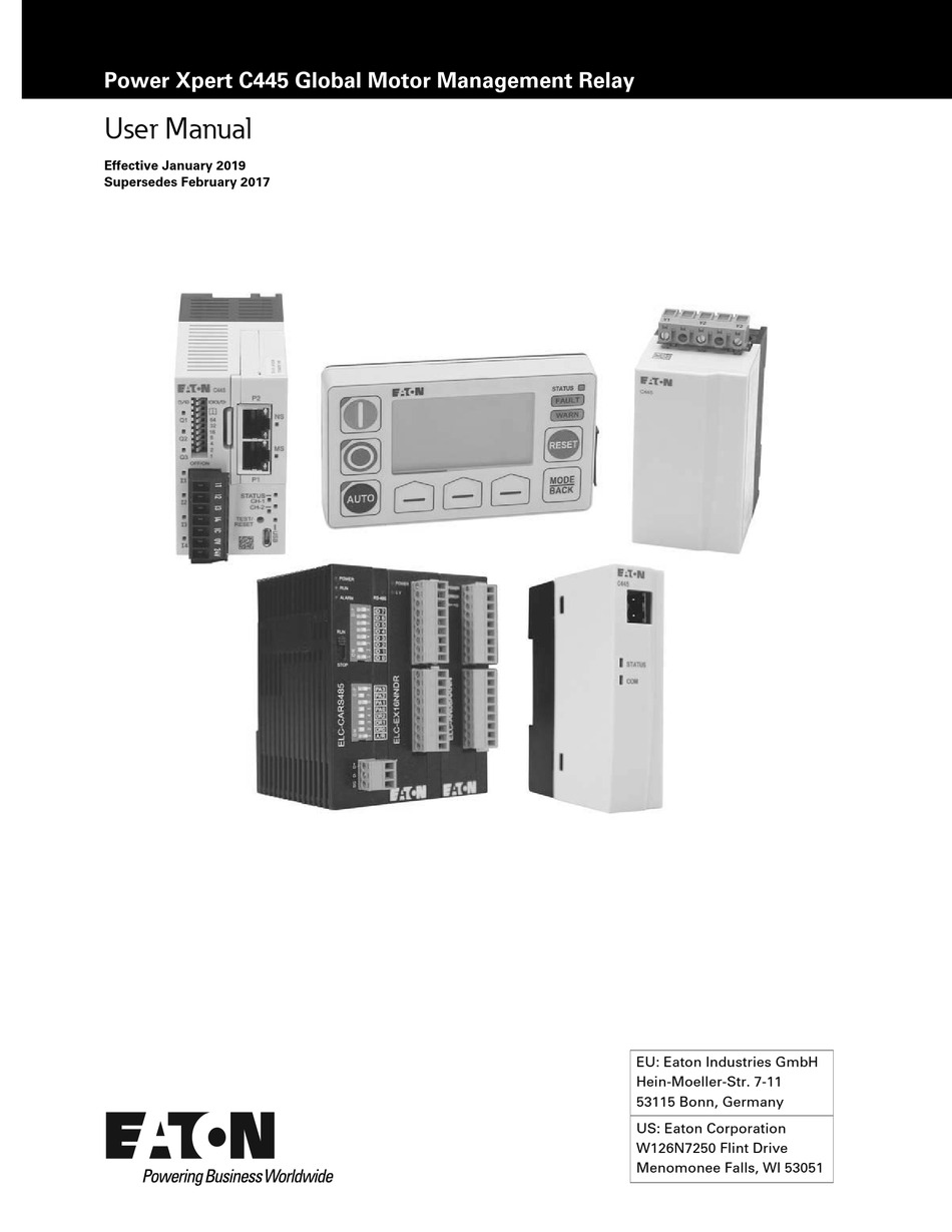 EATON POWER XPERT C445 RELAY USER MANUAL ManualsLib