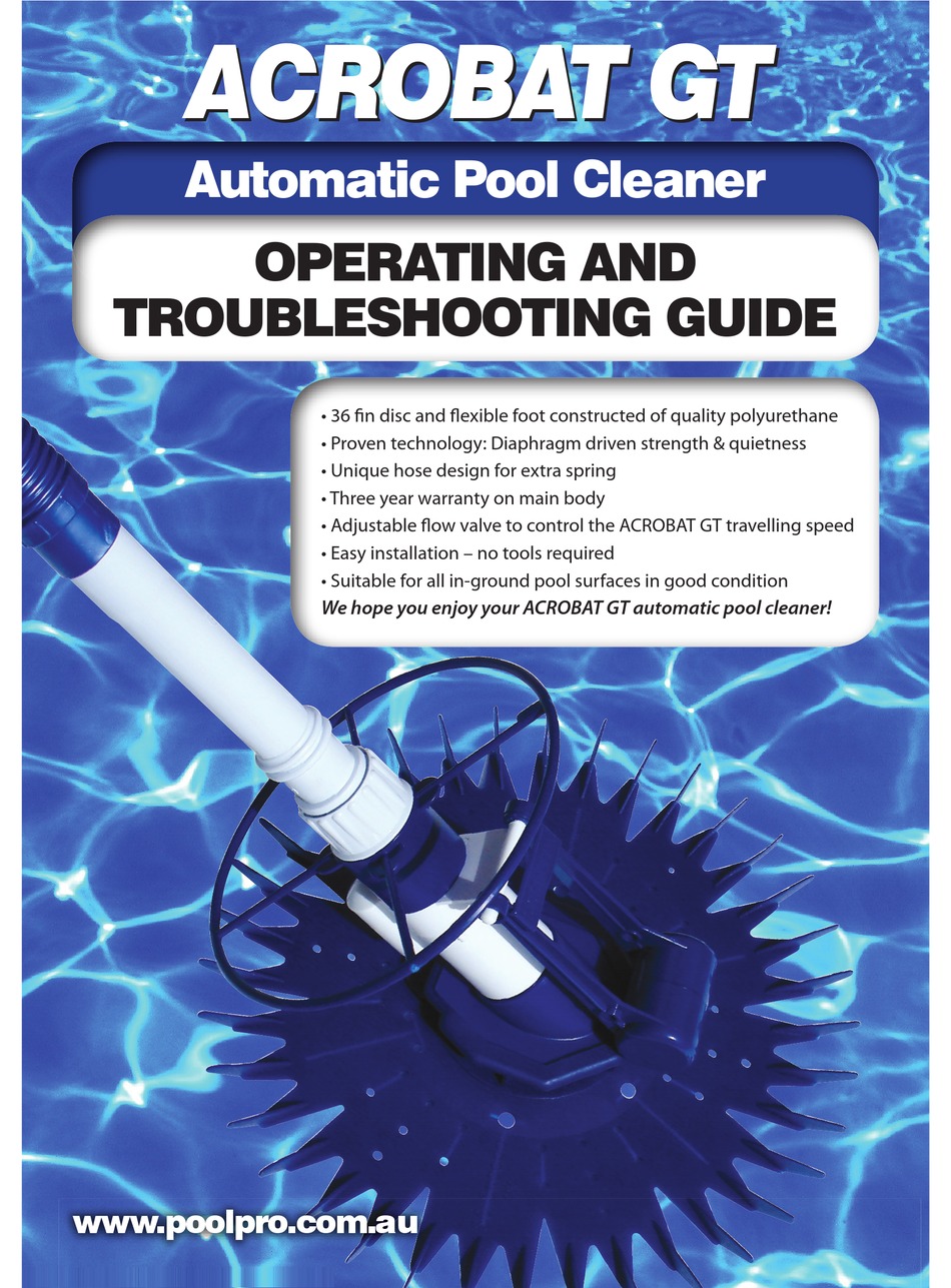 ACROBAT GT SWIMMING POOL VACUUM 
