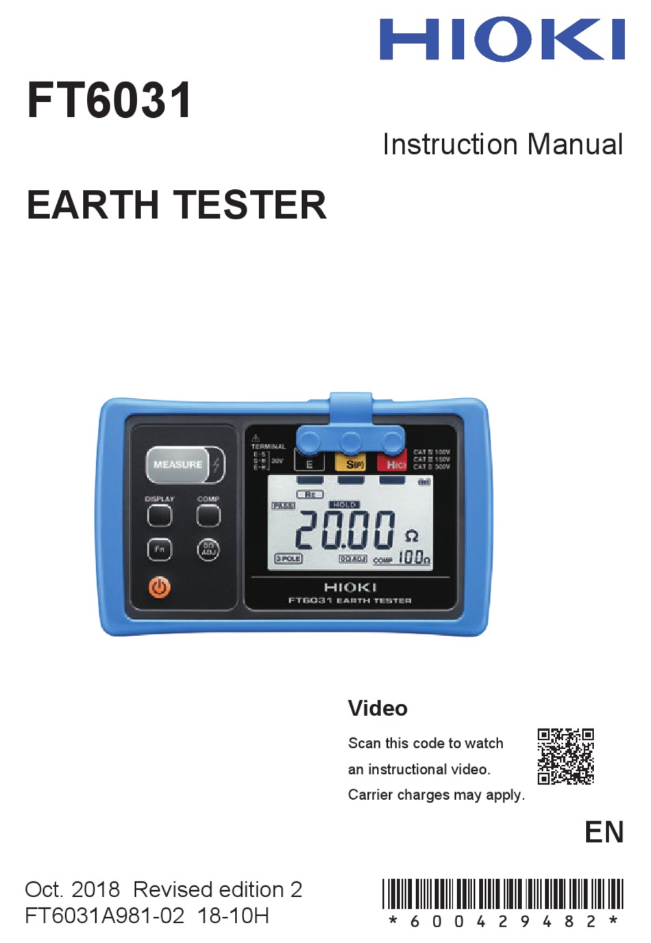 HIOKI FT6031 INSTRUCTION MANUAL Pdf Download ManualsLib