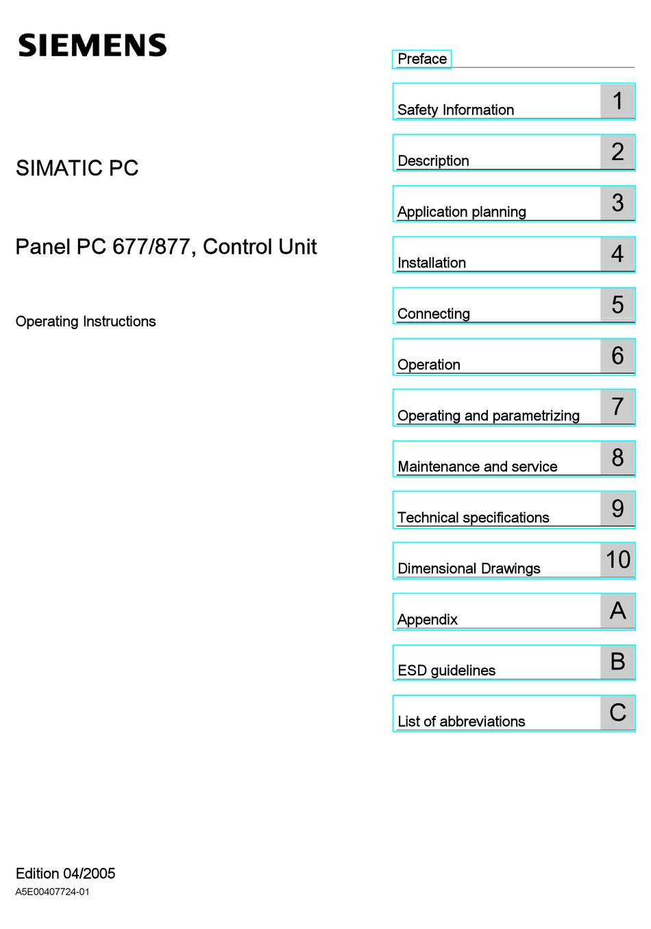 Siemens Simatic Panel Pc 677 Operating Instructions Manual Pdf Download Manualslib