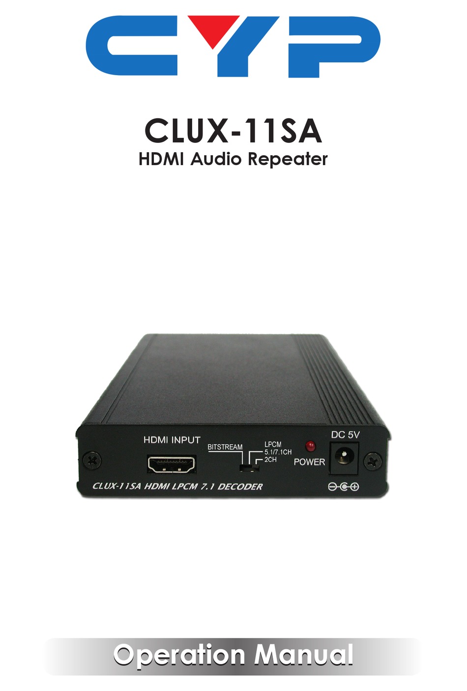 HDMIリピーター機能付オーディオデコーダ CLUX-11SA www