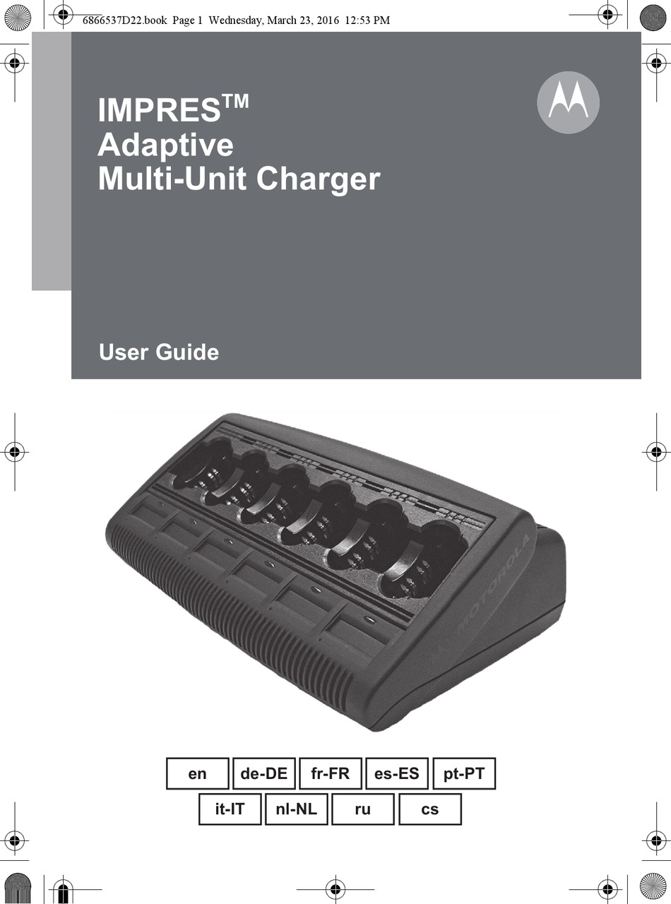 MOTOROLA IMPRES SERIES BATTERY CHARGER USER MANUAL ManualsLib