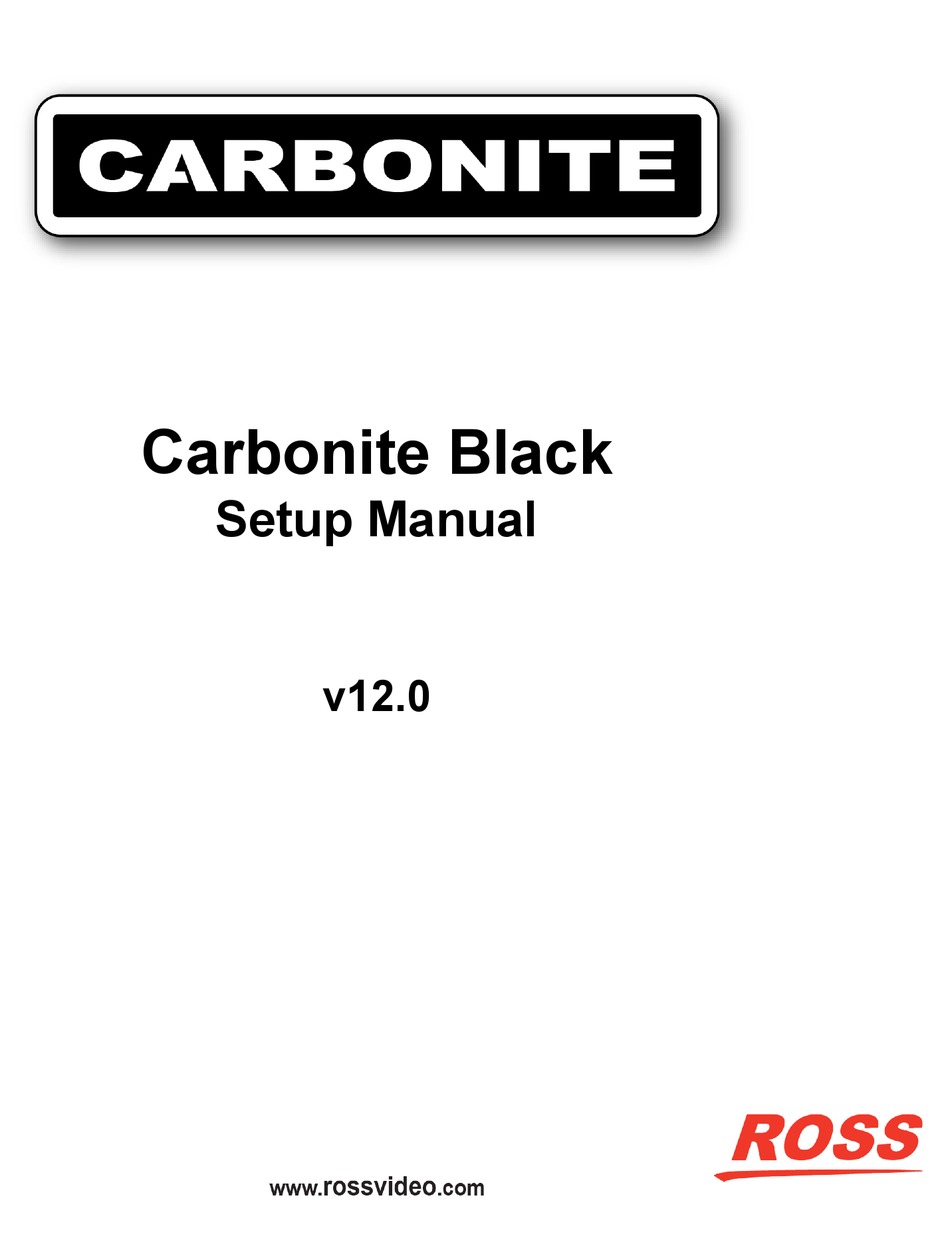 ross carbonite black solo manual