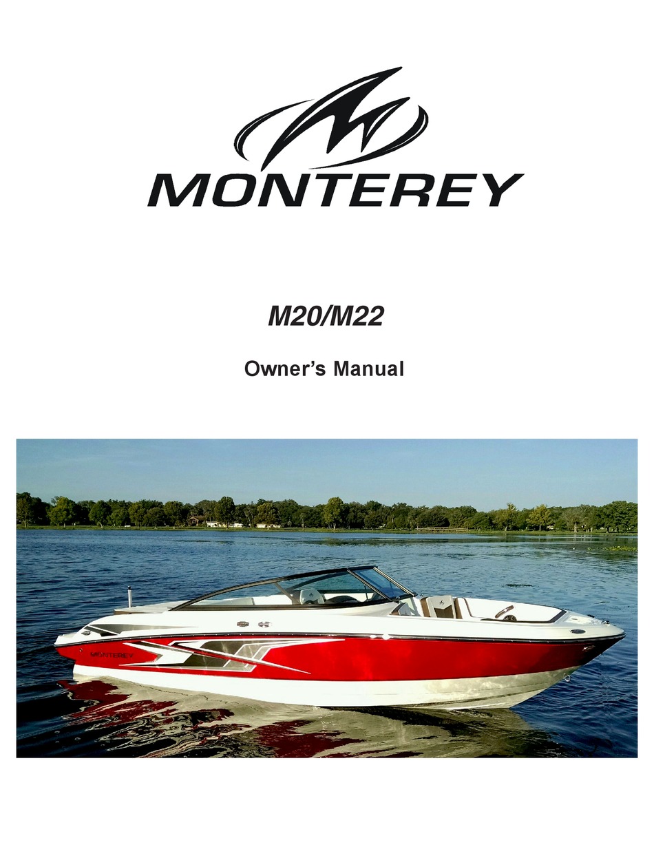Monterey Boats M20 Boat Owner S Manual