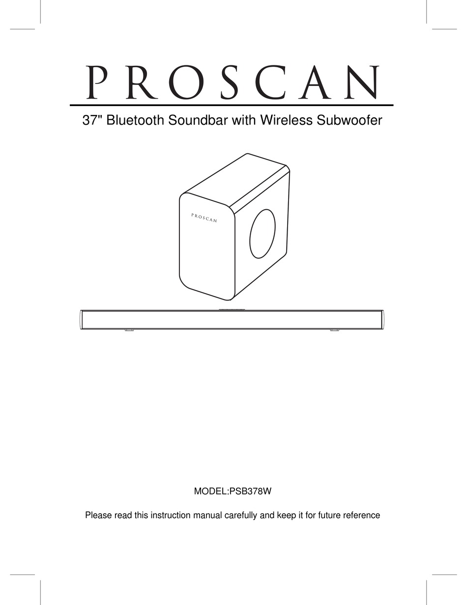 Proscan sound bar psb378w Clearance