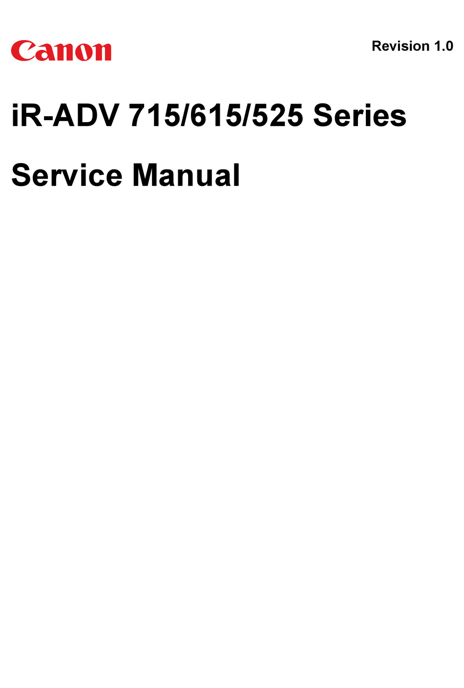 Canon Imagerunner Advance 715 Series Service Manual Pdf Download Manualslib