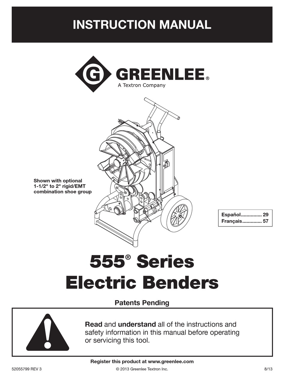 GREENLEE 555 SERIES INSTRUCTION MANUAL Pdf Download | ManualsLib