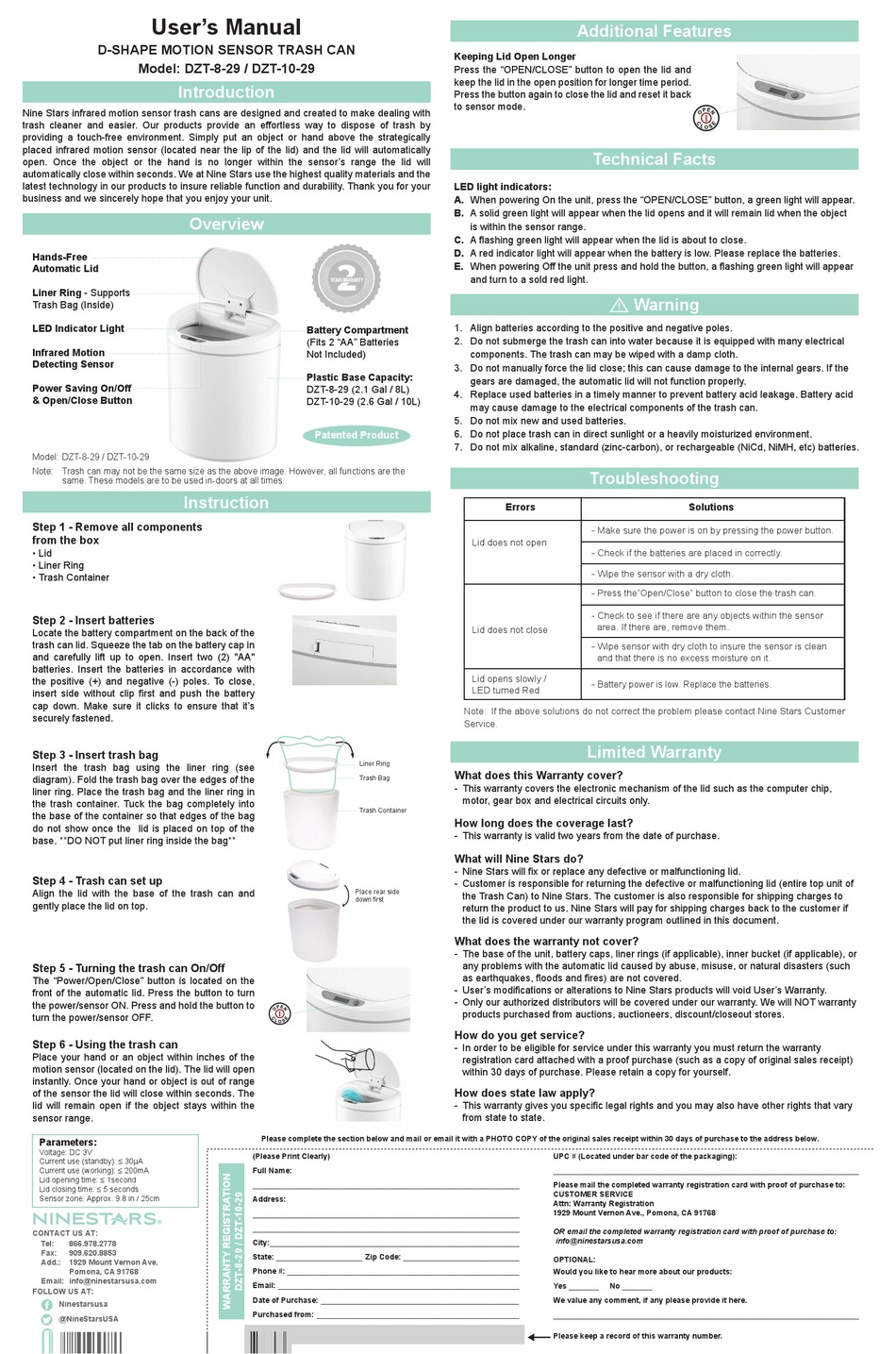 NINESTARS DZT829 HOME IMPROVEMENT USER MANUAL ManualsLib