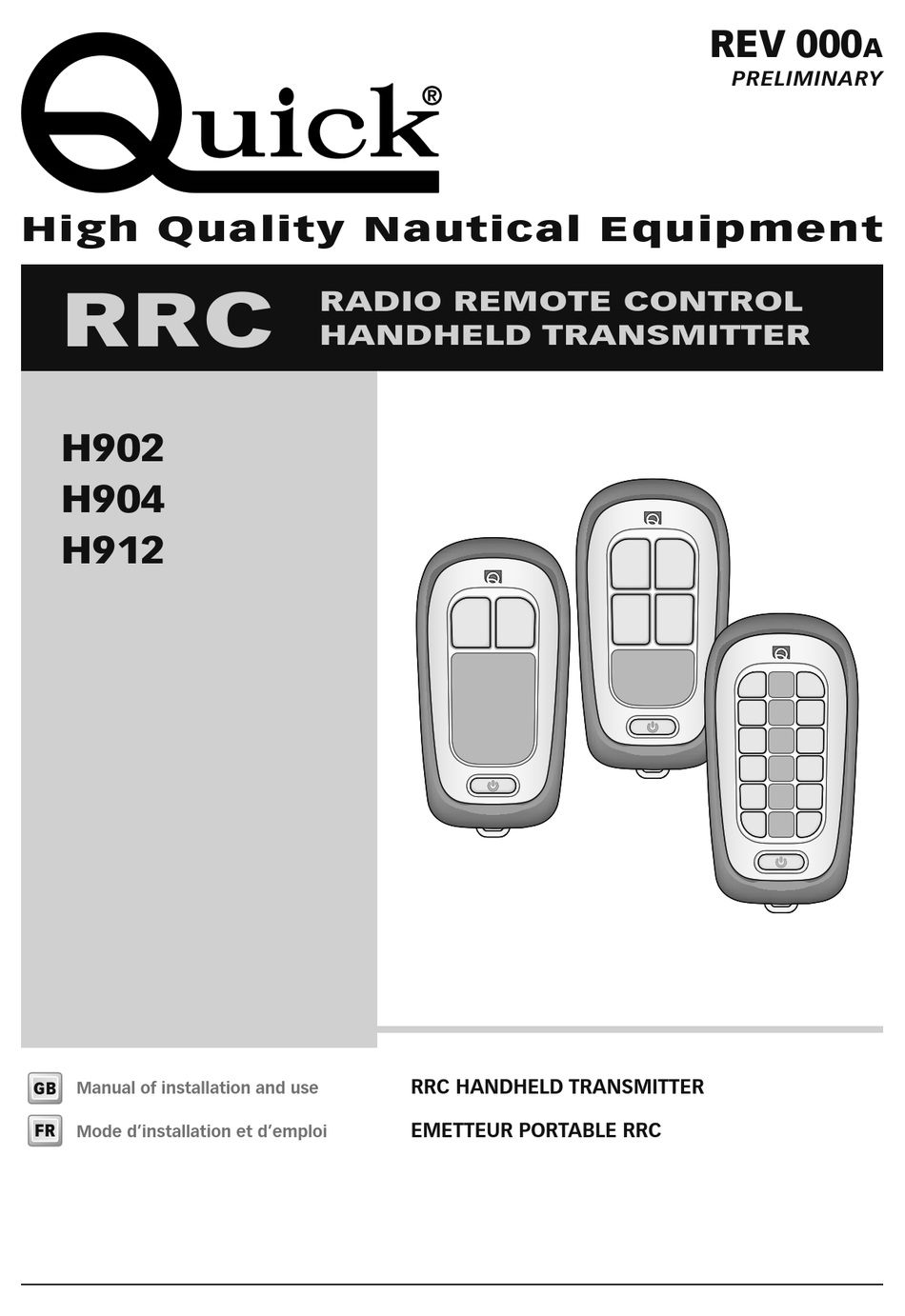 RRC HT Wireless Handheld Remote Control