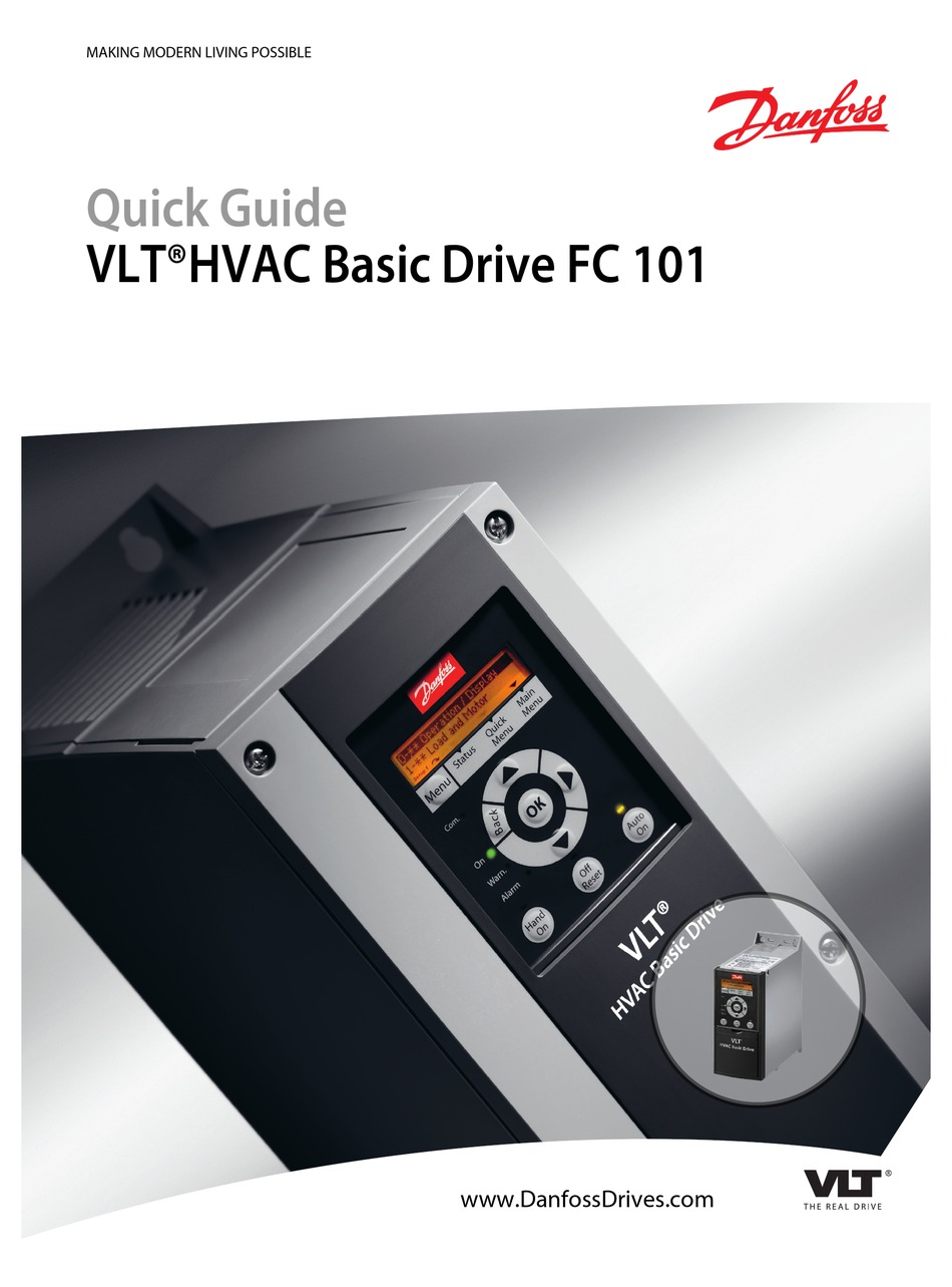 DANFOSS VLT HVAC BASIC DRIVE FC 101 DC DRIVE QUICK MANUAL | ManualsLib