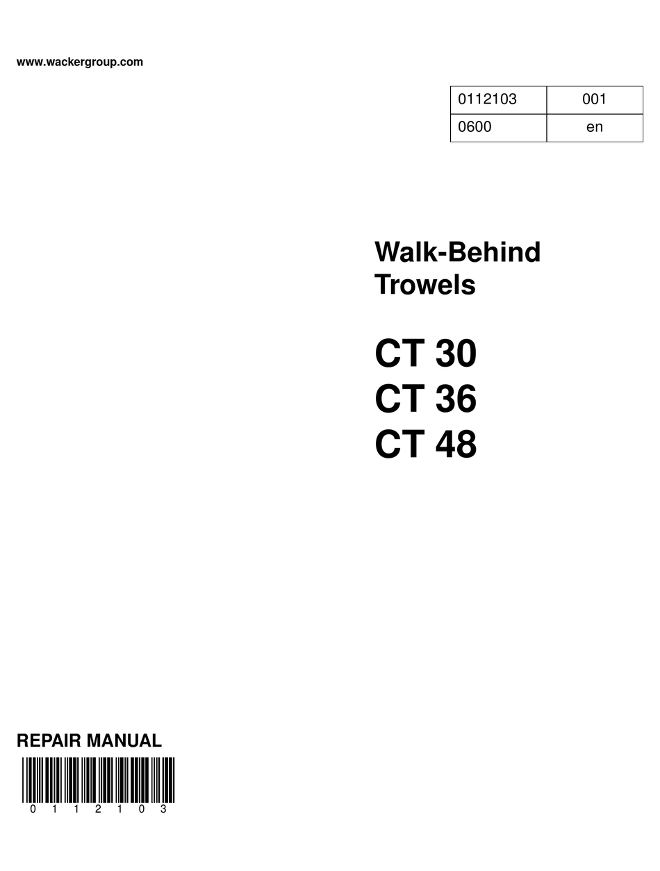 wacker rd 880 parts manual