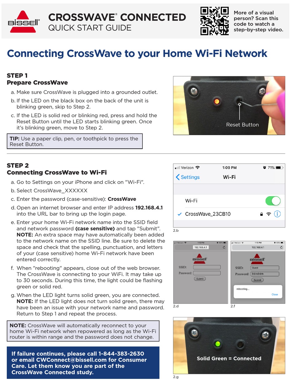 Bissell Crosswave Quick Start Manual Pdf Download Manualslib