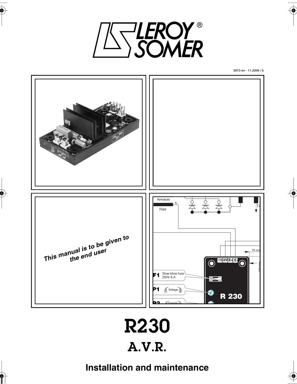 Leroy Somer R438 Wiring Diagram - Wiring Diagram