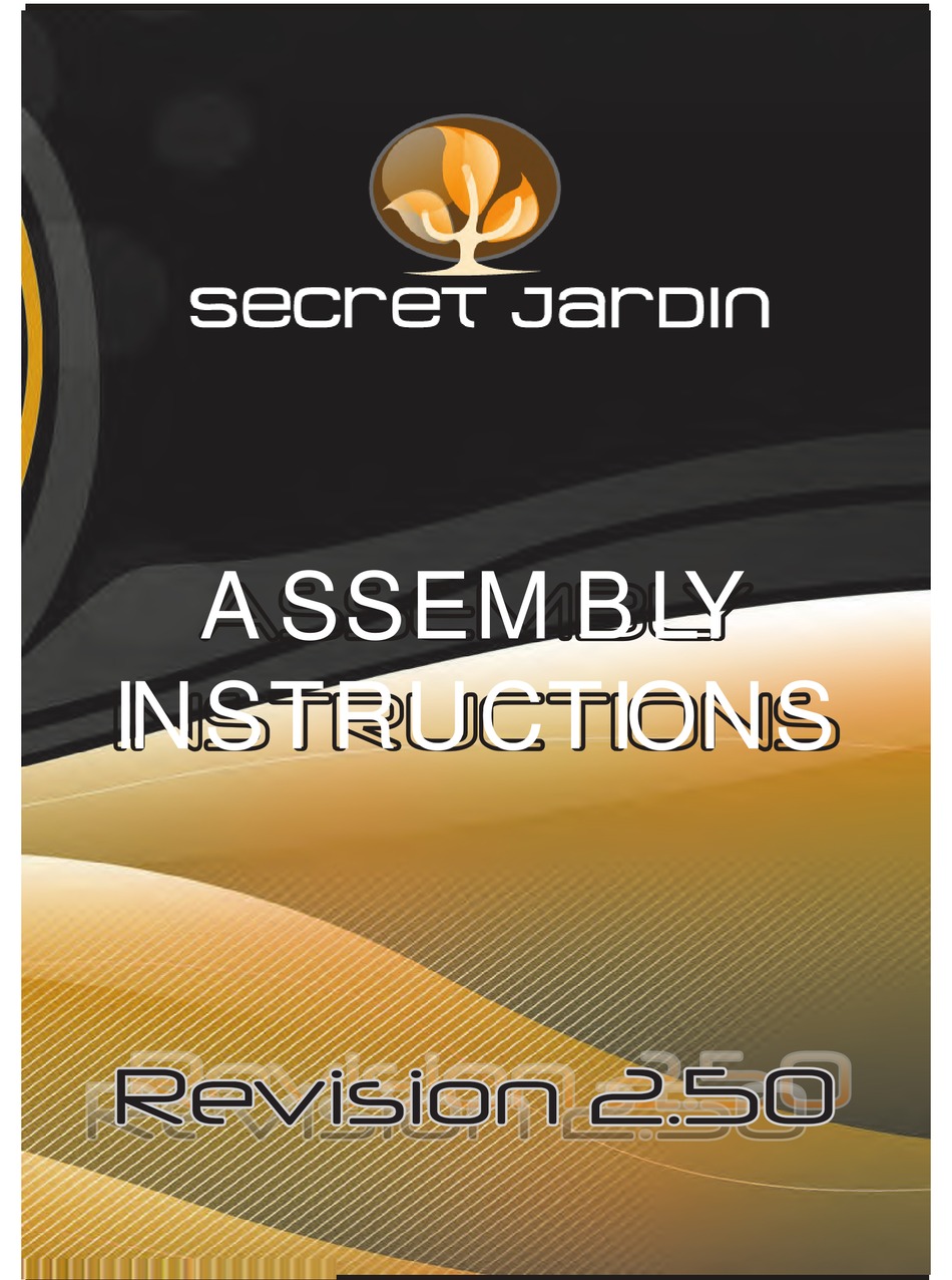 SECRET JARDIN DARKROOM DR60 ASSEMBLY INSTRUCTIONS MANUAL Pdf Download
