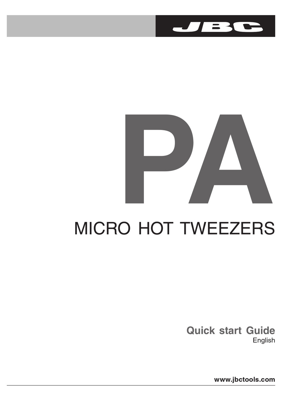 JBC PA POWER TOOL QUICK START MANUAL ManualsLib