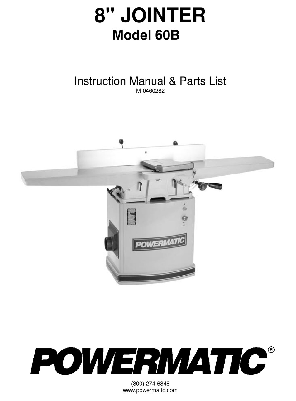 POWERMATIC 60B POWER TOOL INSTRUCTION MANUAL & PARTS LIST ManualsLib