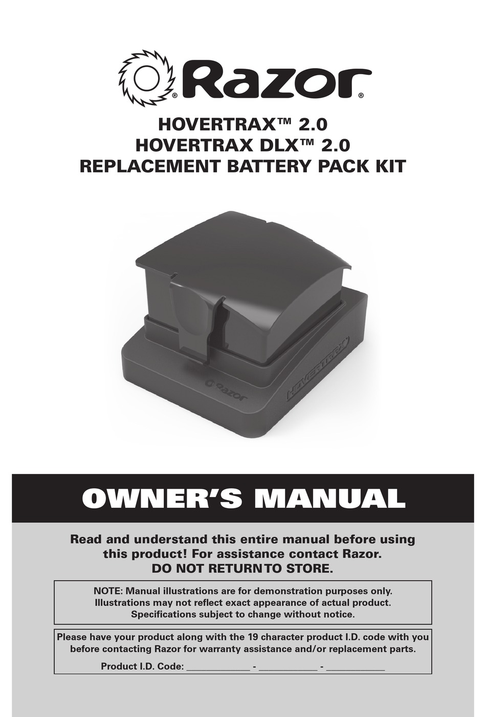 Charging The Battery Razor HOVERTRAX 2.0 Owner s Manual Page 3