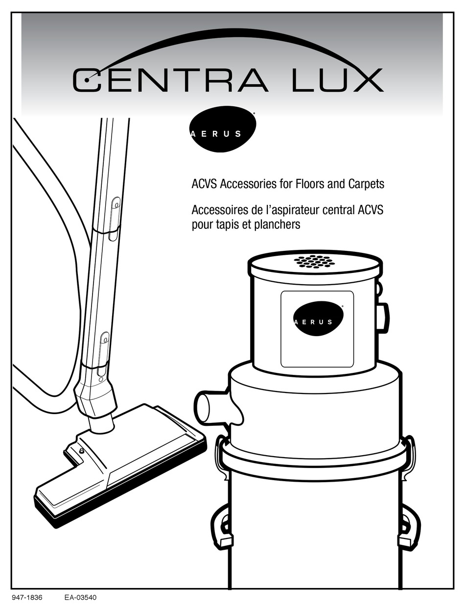 AERUS CENTRA LUX VACUUM CLEANER MANUAL ManualsLib
