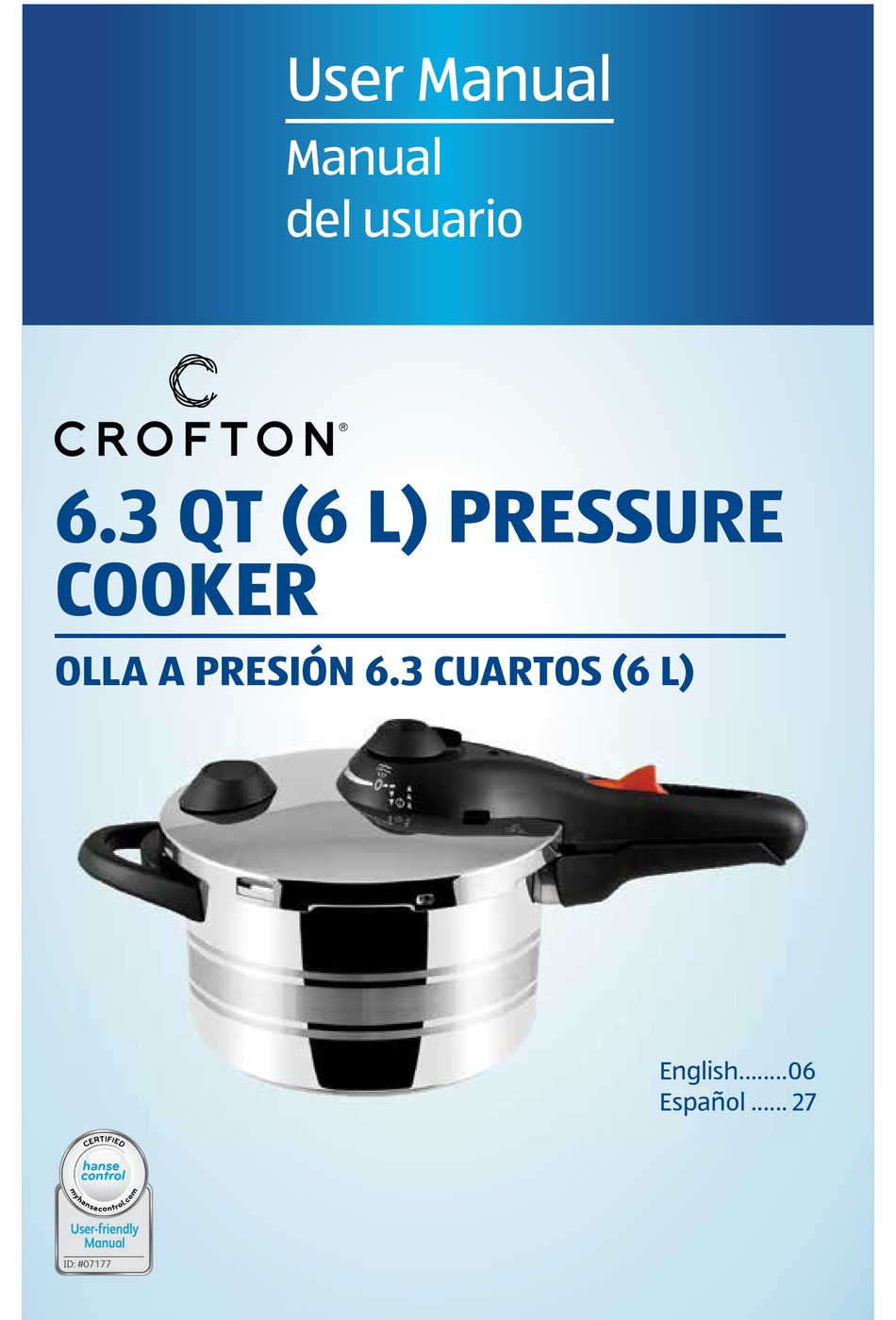 CROFTON PREMIUM 6.3 QT. USER MANUAL Pdf Download | ManualsLib