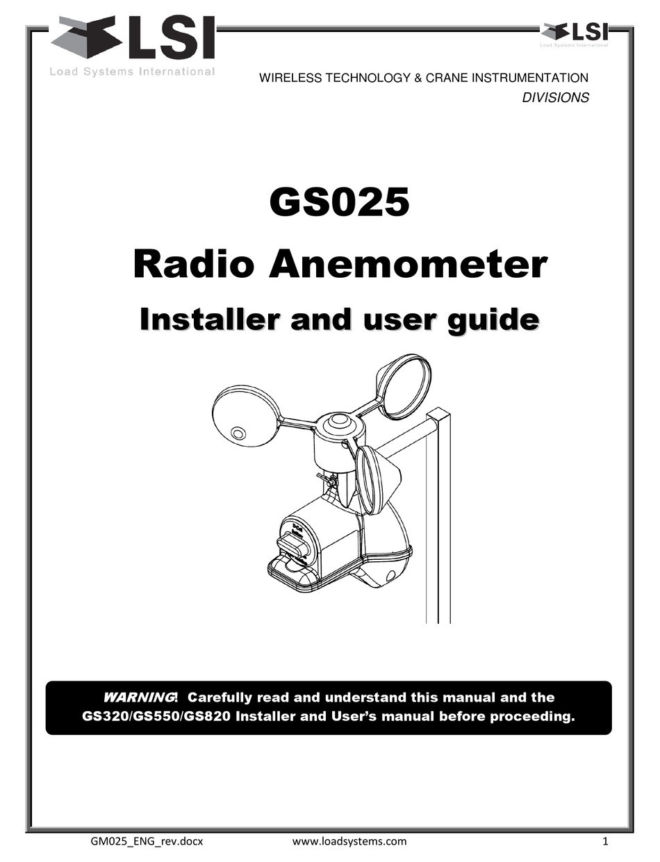 LSI GS025 INSTALLER AND USER MANUAL Pdf Download ManualsLib