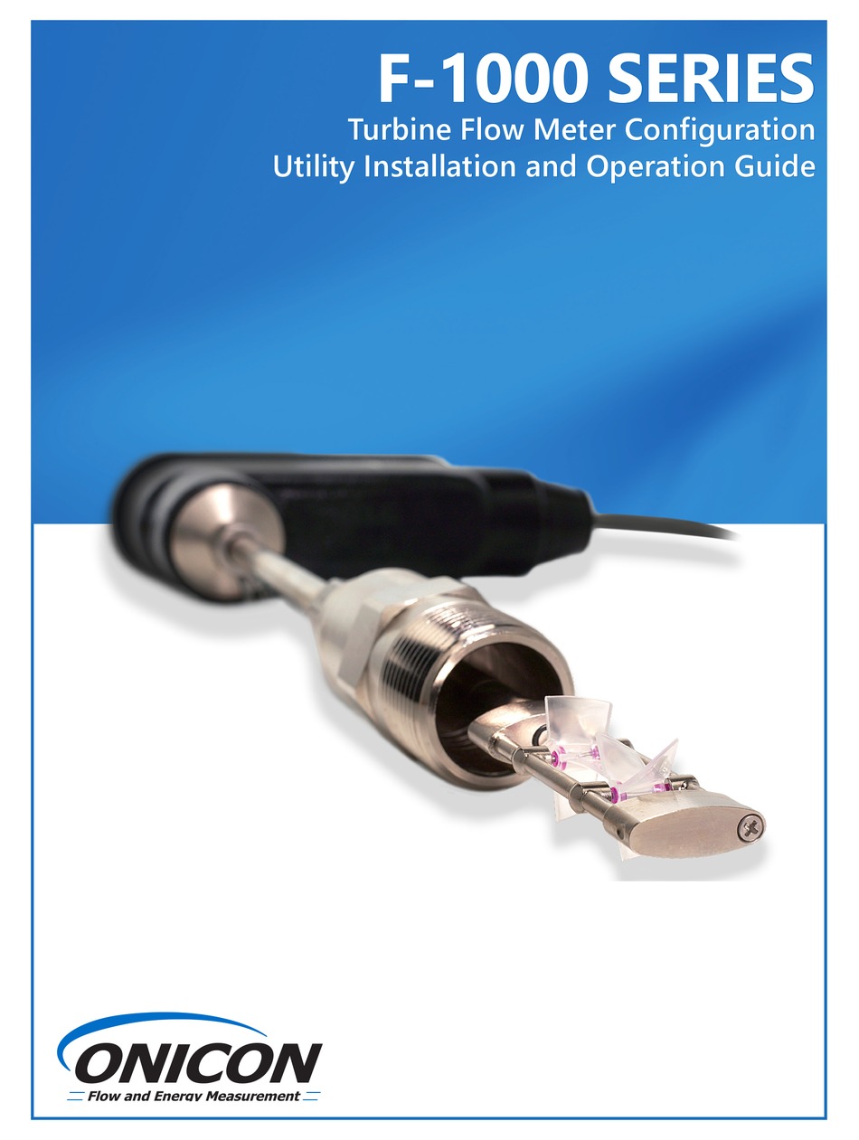 ONICON F1000 SERIES INSTALLATION AND OPERATION MANUAL Pdf Download