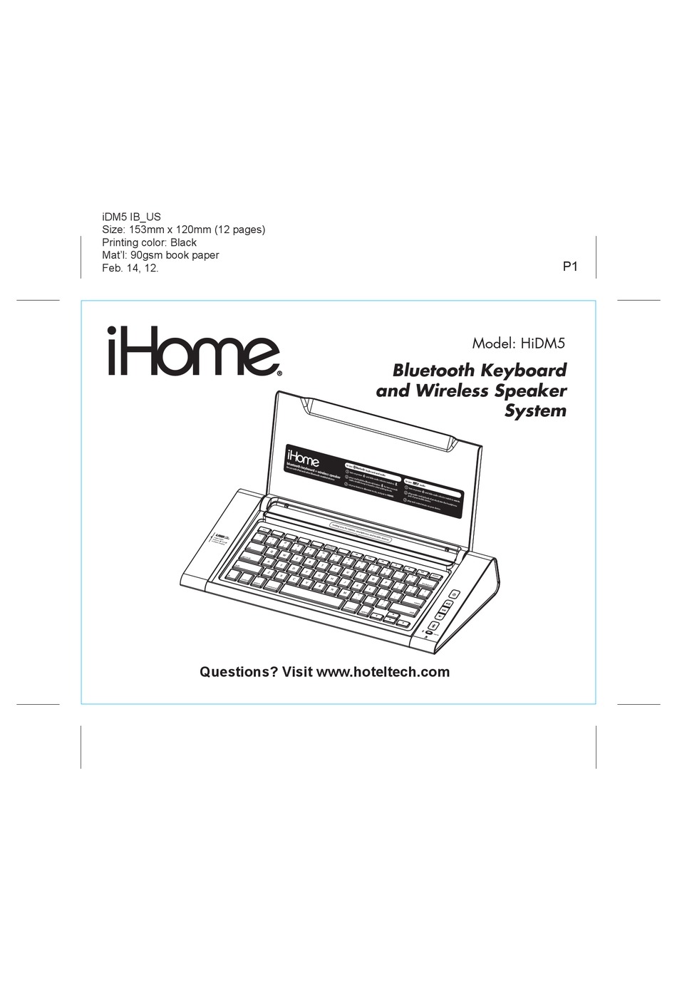 ihome keyboard pairing