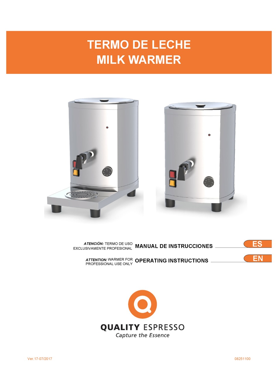 QUALITY ESPRESSO MILK WARMER FOOD WARMER OPERATING INSTRUCTIONS MANUAL ManualsLib