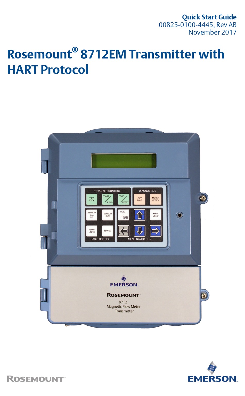 EMERSON ROSEMOUNT 8712EM QUICK START MANUAL Pdf Download | ManualsLib