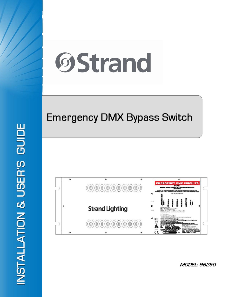 STRAND LIGHTING 96250 INSTALLATION & USER MANUAL Pdf Download ManualsLib