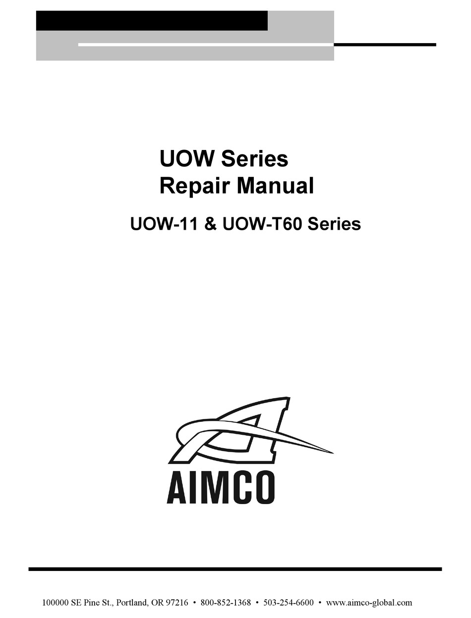 AIMCO UOW SERIES POWER TOOL REPAIR MANUAL ManualsLib
