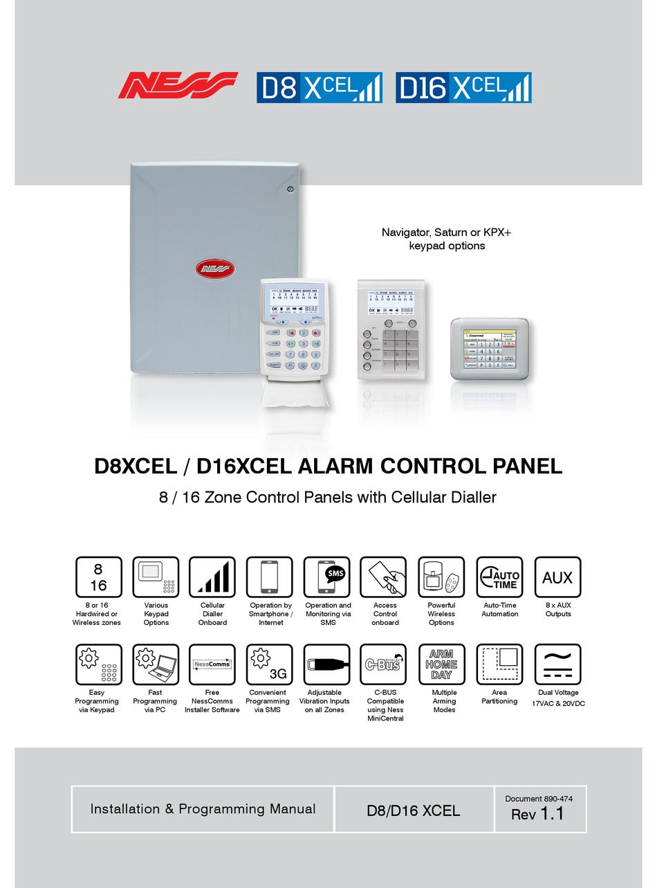 Ness D8xcel Installer Manual Pdf Download Manualslib