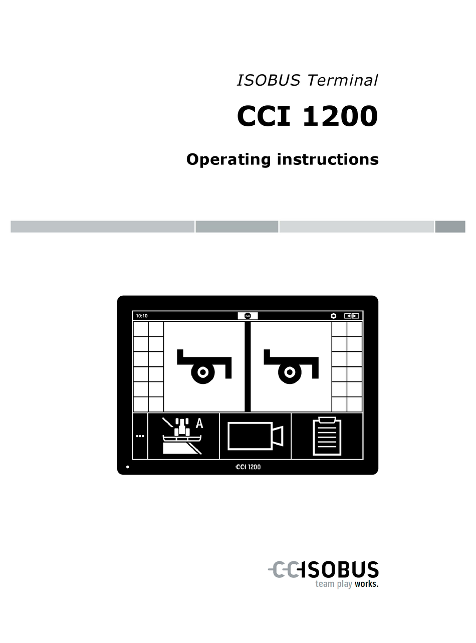 Cc Isobus Cci 1200 Operating Instructions Manual Pdf Download Manualslib